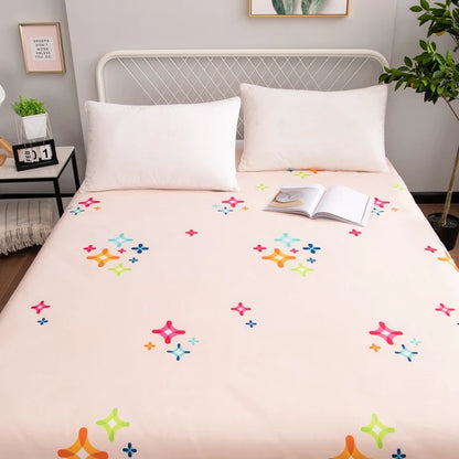 Soft Home Bed Linen Sheets | Flower & Animal Design | Queen Size Flat Sheets