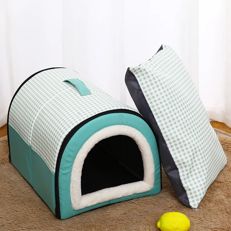 Cozy Foldable Pet Dog House Bed