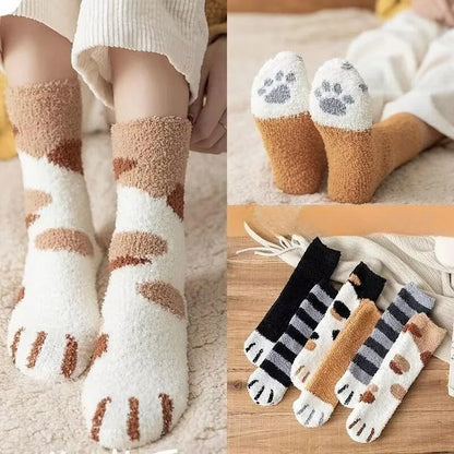 Fluffy Microfiber House Sleeping Slipper Socks