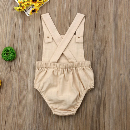 11-Color Newborn Infant Bodysuit – Summer Button Jumpsuit