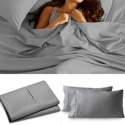 Pillow Cases Set of 2 – Envelope Closure, Breathable for Bed Sleeping