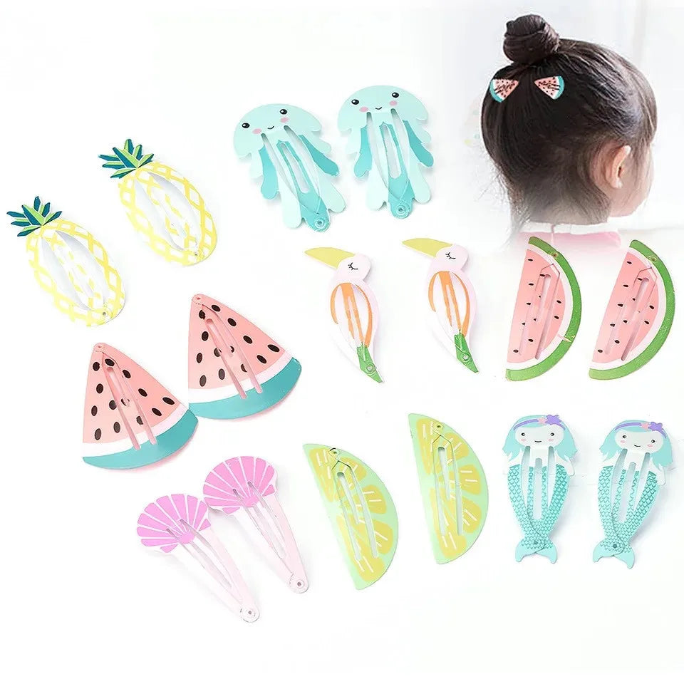 30 Pcs Cartoon Animal Hairpins for Kids – Fun Water Design