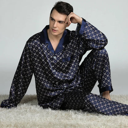 Plus Size Men's Pajamas 2PCS Sleepwear Set