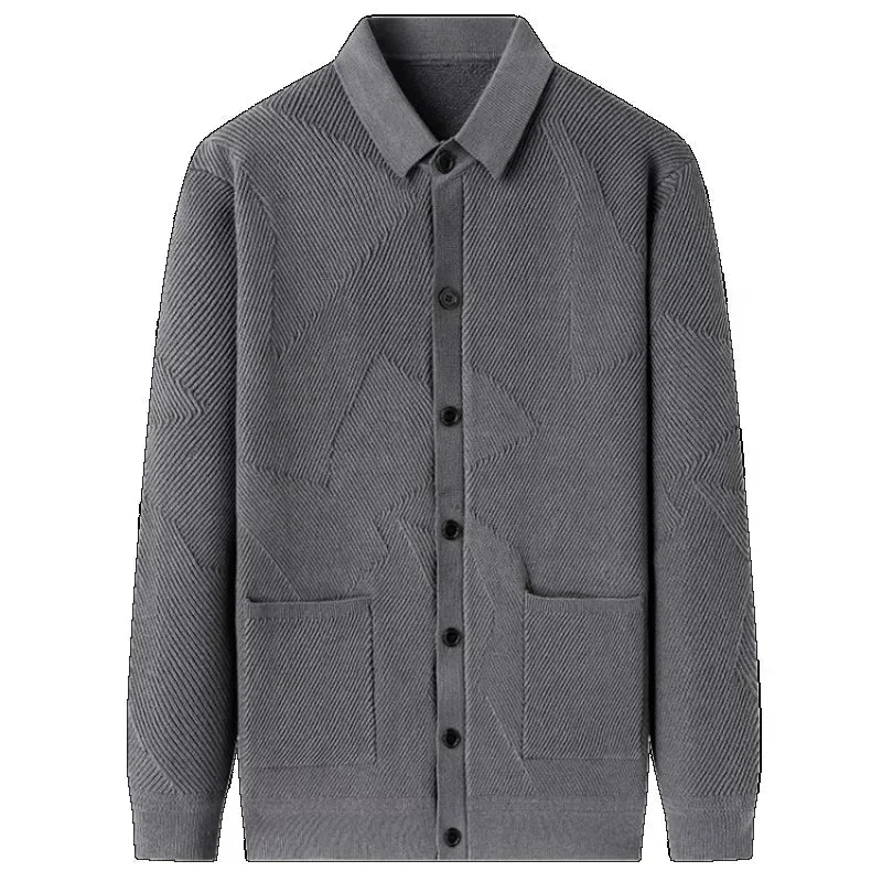 Men's Casual Thick Cardigan – Long Sleeves