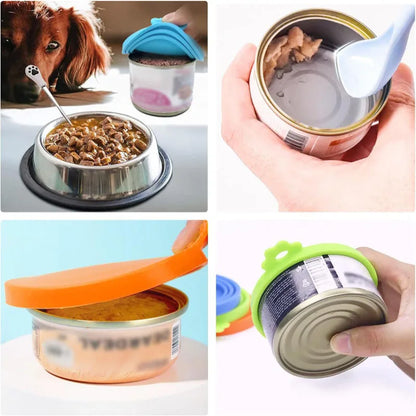 2-Pack Reusable Pet Food Can Covers | Portable Lids for Dogs & Cats