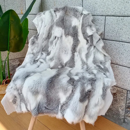 Thick Rabbit Fur Plush Blanket