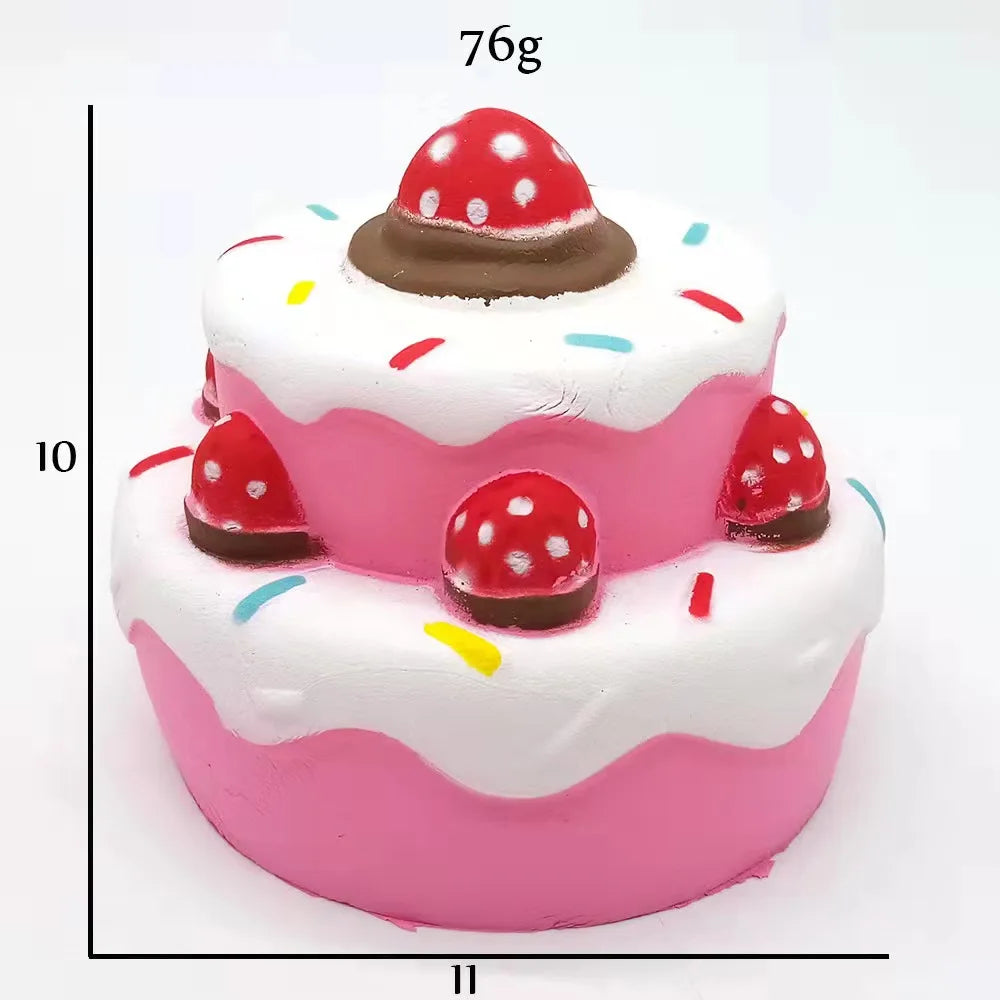 Jumbo Squishy Kawaii Animal Cake | Unicorn, Deer, Panda Stress Balls