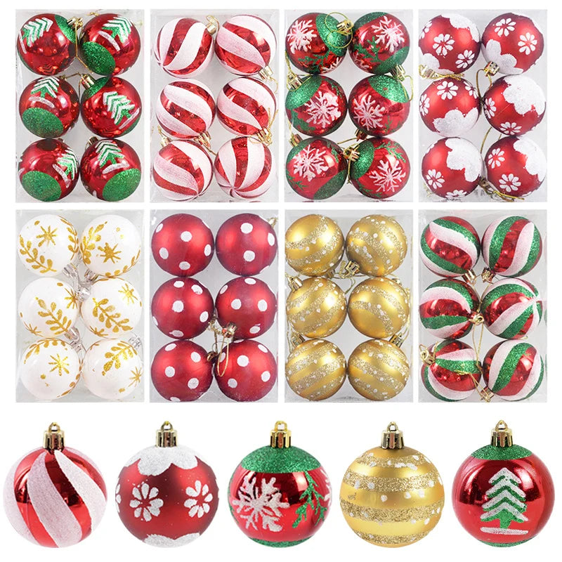 Christmas Ball Ornaments - Xmas Tree Hanging Pendants