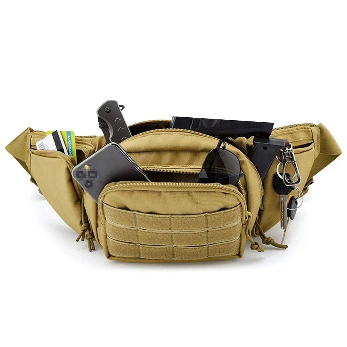 Tactical Military-Style Belt Bag for Motorcycle Riders, Sports, & Camping