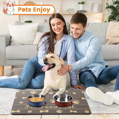 Absorbent Pet Placemat for Dogs & Cats