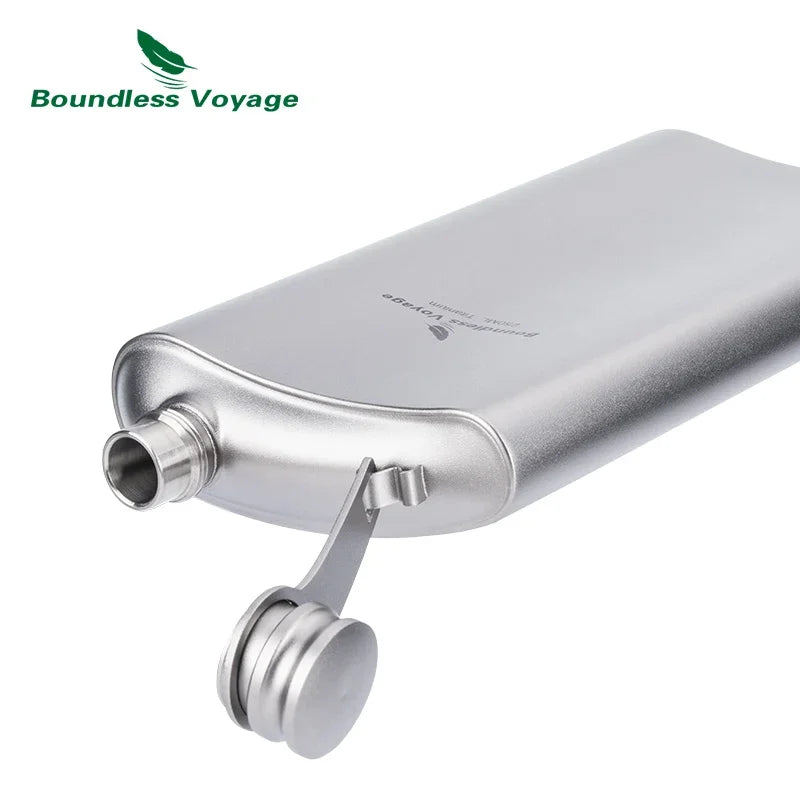 Boundless Voyage 250ml Titanium Hip Flask – Lightweight &amp; Durable