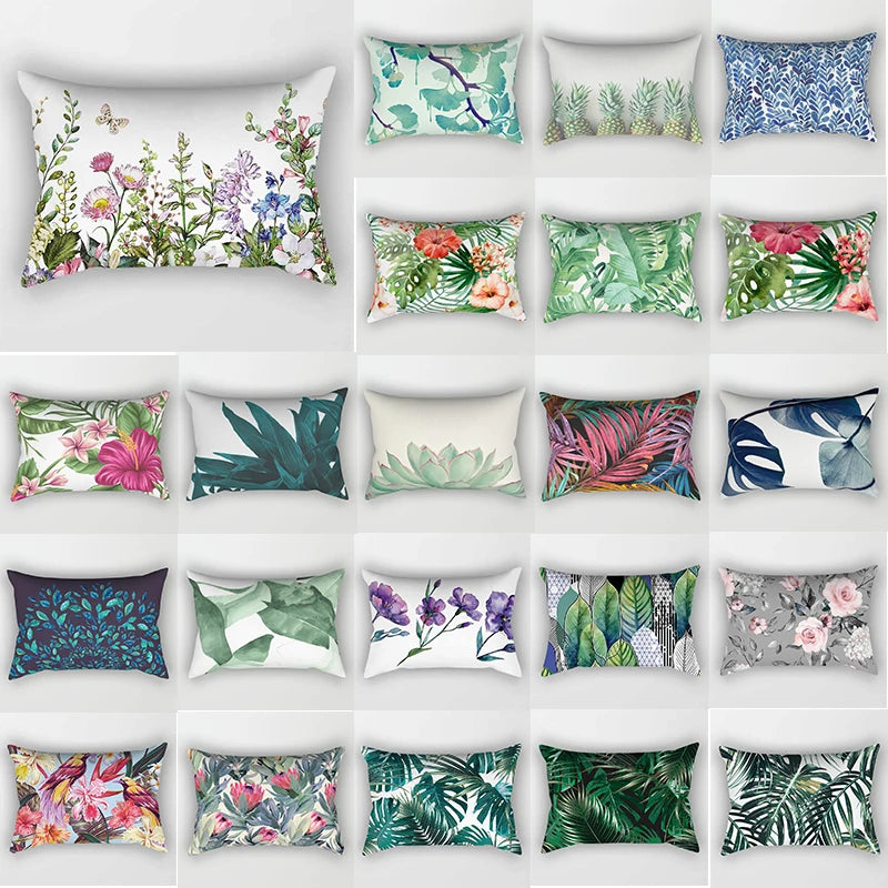 Tropical Flowers Bed Pillow Case – 50x30cm Travel & Bedroom Cover