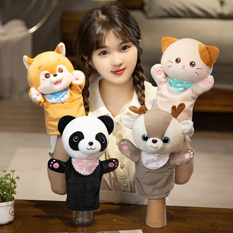 Kawaii Plush Animal Puppets - Educational Kids' Toys