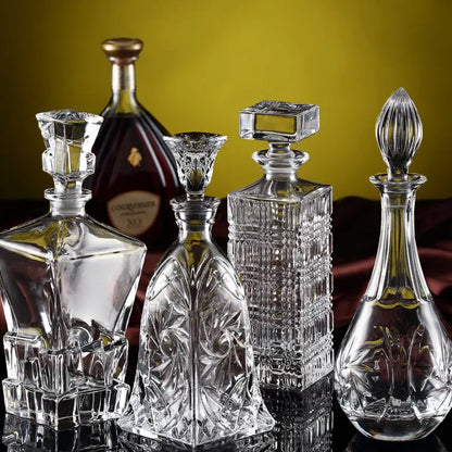 Luxury Lead-Free Glass Wine Decanter – Crystal Carafe for Whiskey &amp; Red Wine