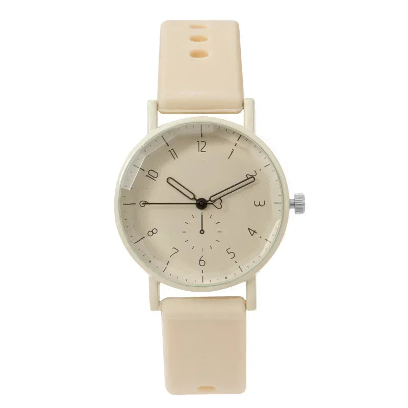 Women's Silicone Strap Quartz Watch - Fashion Student Sports