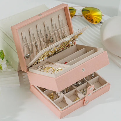 Fashion PU Leather Jewelry Storage Box