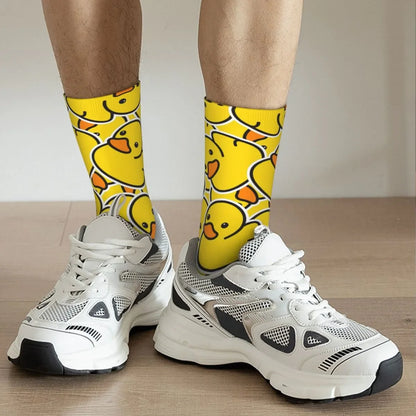 Yellow Duck Socks Cute Non-slip Soccer Socks