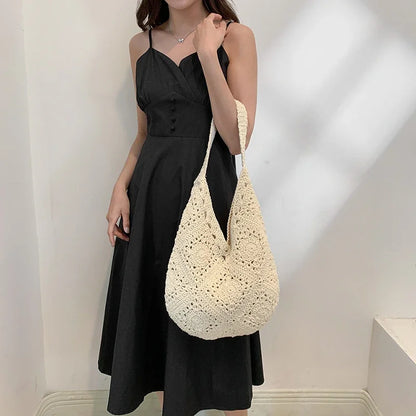 Straw Woven Hollow Out Shoulder Bags