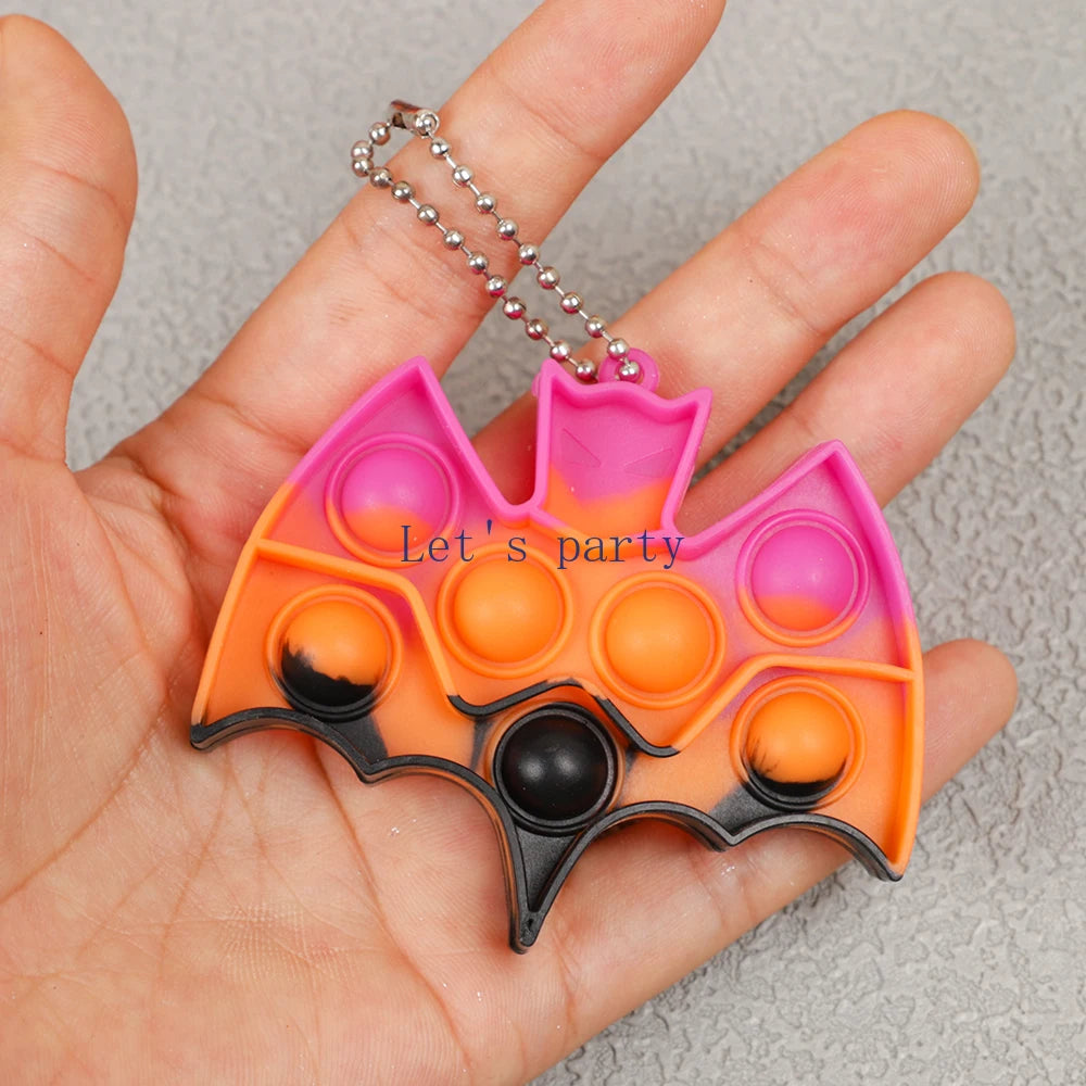 5 Pcs Halloween Fidget Pendant Toys - Ghost, Skull, Pumpkin