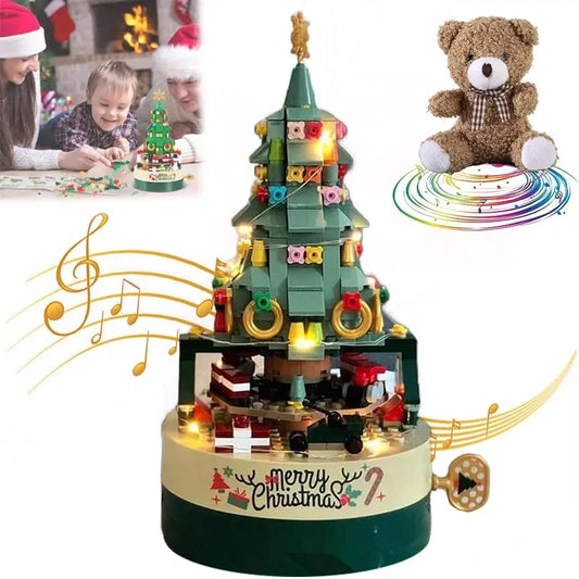 DIY Christmas Tree Music Box – Creative Building Blocks Bricks Toy