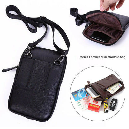 Men's Multi-Function Leather Messenger Bag | High-Quality Casual Crossbody