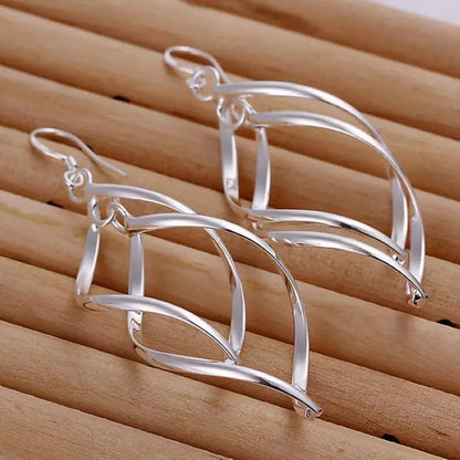 925 Sterling Silver Long Drop Earrings for Women