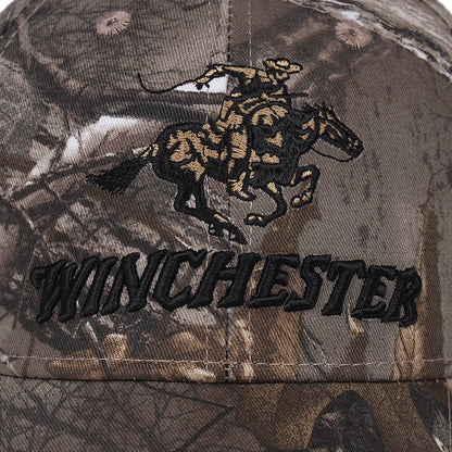 Winchester Embroidered Tactical Camo Baseball Cap for Men – Adjustable Outdoor Sports Sun Hat