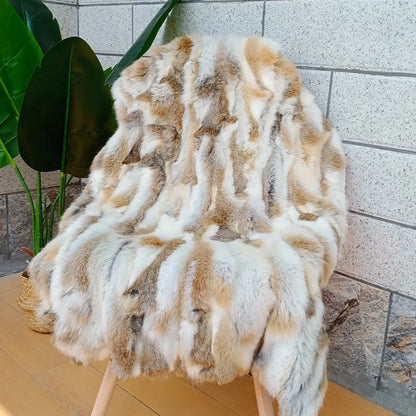 Thick Rabbit Fur Plush Blanket