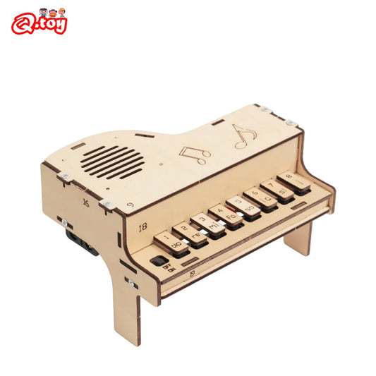 DIY Wooden Electronic Piano Model – Educational Science Toy for Kids