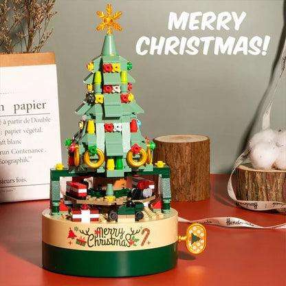 DIY Christmas Tree Music Box – Creative Building Blocks Bricks Toy