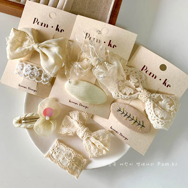 2 pcs Fashion Ivory Snap Clips – Lace Hair Clamp