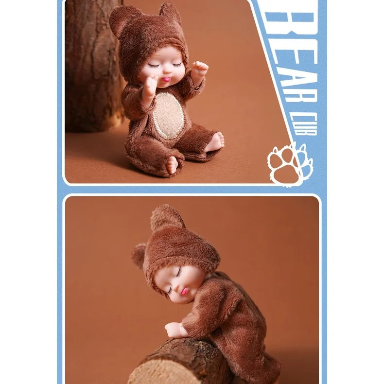 Kawaii 12cm Rebirth Sleeping Baby Doll – Animal Toy