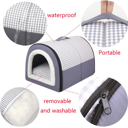 Cozy Foldable Pet Dog House Bed