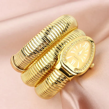 Snake Shaped Luxury Women's Bracelet Watch