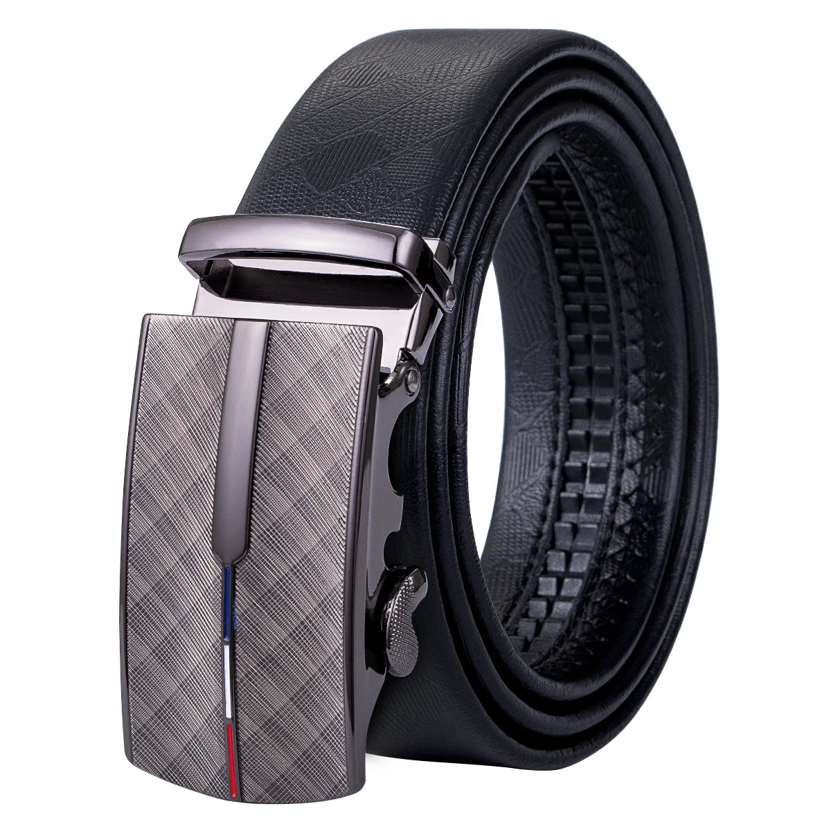 Men's Luxury Black Leather Belt