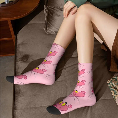 Cartoon Panthers Men's Crew Socks – Fun 3D Print Dress Socks