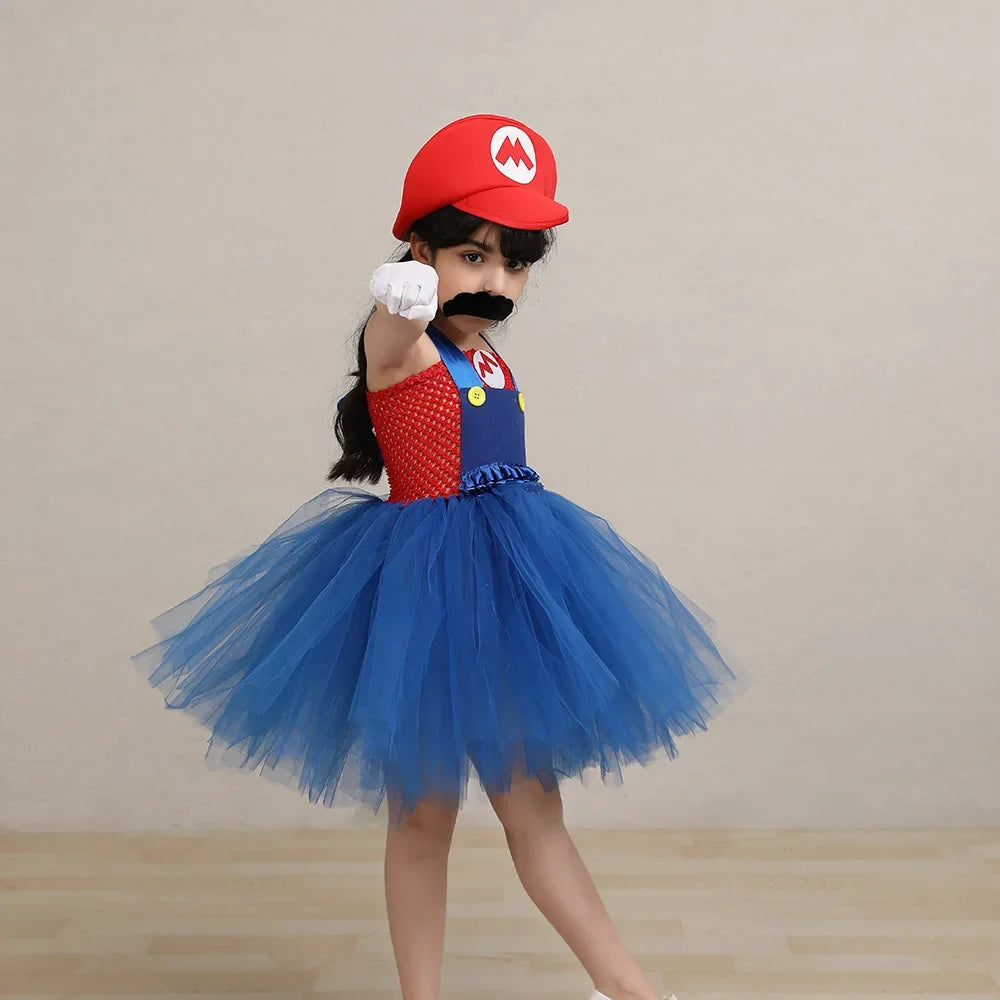 Kids Luigi Bros Cosplay Costume