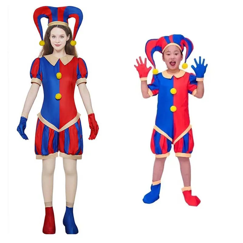 Pomni Costume | Kids & Adult Clown Cosplay