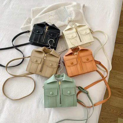 Unique Shirt-Shaped Handbags for Women - Fashionable Chain Crossbody Purse