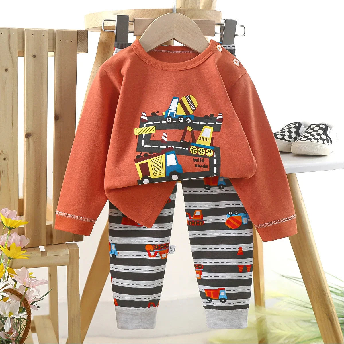 Kids Boys Casual Warm Cotton Pajamas