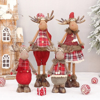 Large Plush Reindeer Doll – Christmas Tree & Table Decoration