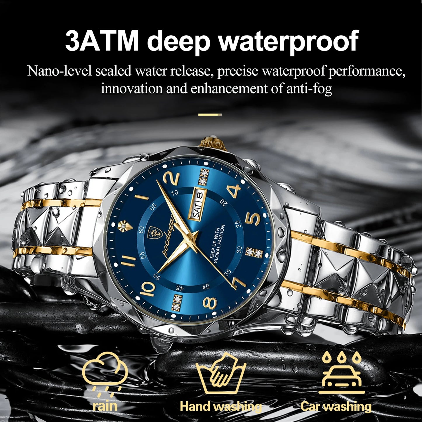 Luxury Men's Quartz Watch - Waterproof Luminous Wristwatch