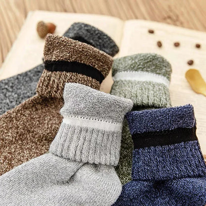 5 Pairs Super Thick Winter Merino Wool Socks | Warm & Cozy for Cold Weather