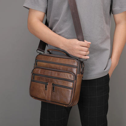 Genuine Leather Shoulder Bag for Men