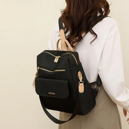 High-Quality Women's Backpack | 2024 Trendy Zipper & Tassels Design