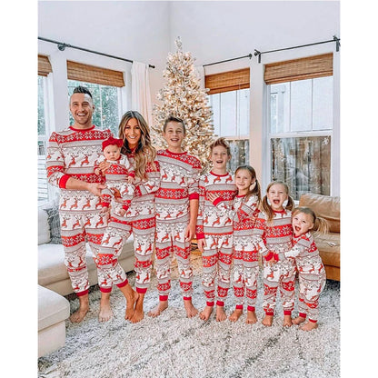 Family Matching Christmas Pajamas Set – Cozy Red Jumpsuit for All Ages