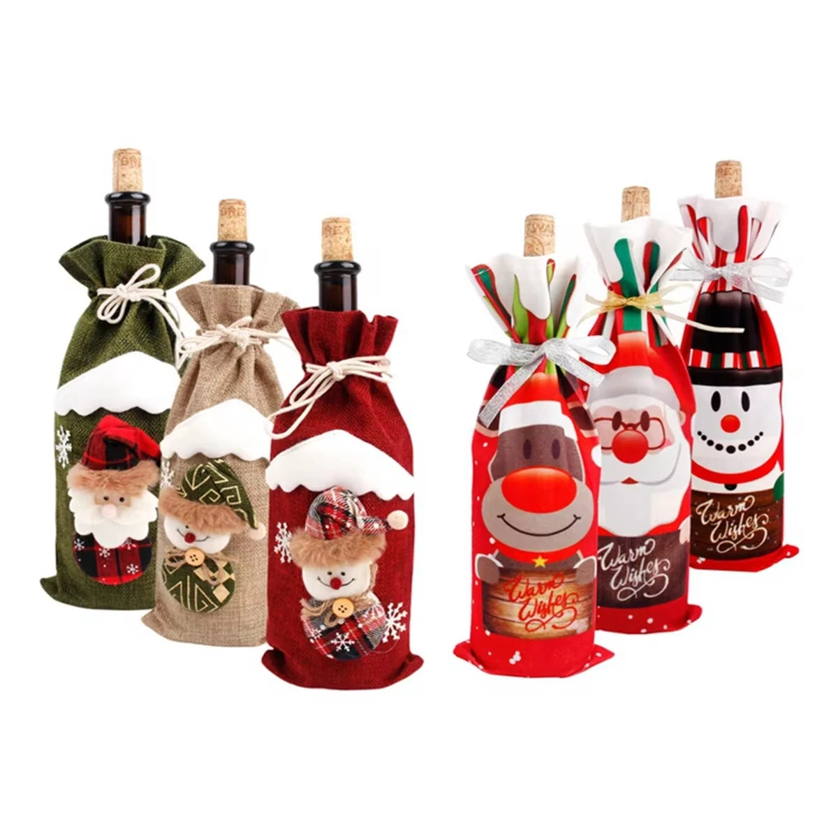 Christmas Wine Bottle Cover - Merry Christmas Home Decoration