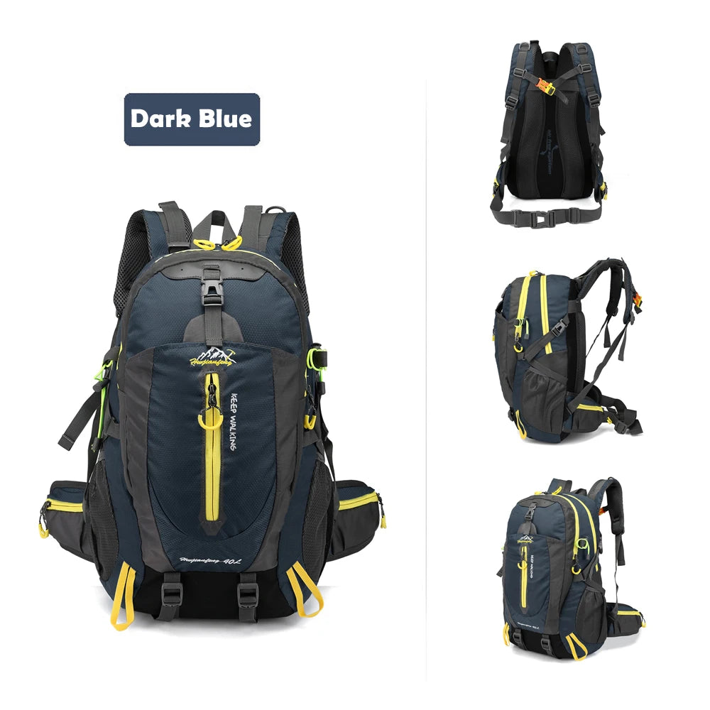 40L Water-Resistant Travel Backpack - Hiking & Camping Daypack