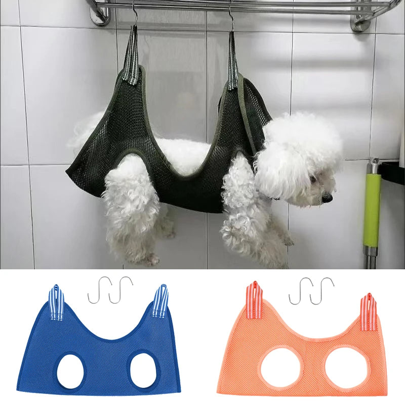 Breathable Dog Grooming Hammock - Restraint Bag for Small & Medium Pets