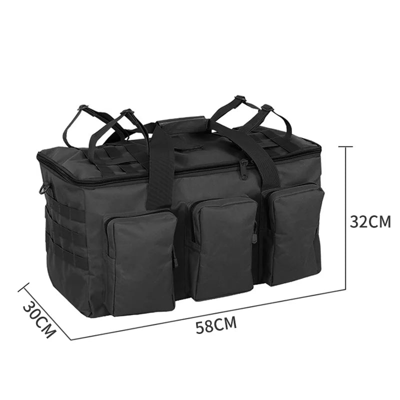 55L Tactical Duffel Bag – Large Camping & Travel Backpack